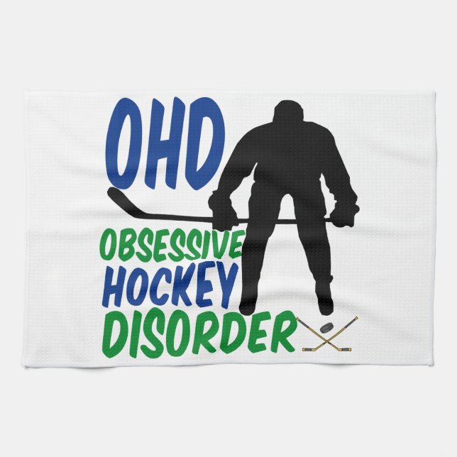 Funny Hockey Tea Towel (Horizontal)