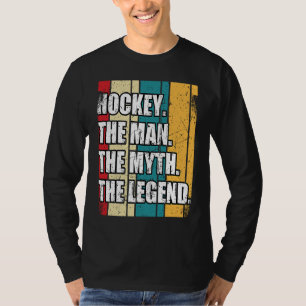 Funny Hockey The Man The Myth The Legend Retro Vin T-Shirt