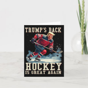 Funny Hockey Trump Player Cool Vintage Ice Hockey Card