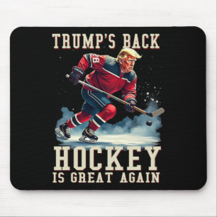 Funny Hockey Trump Player Cool Vintage Ice Hockey Mouse Pad
