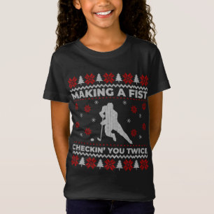 Funny Hockey Ugly Christmas Sweater Gift for Hocke