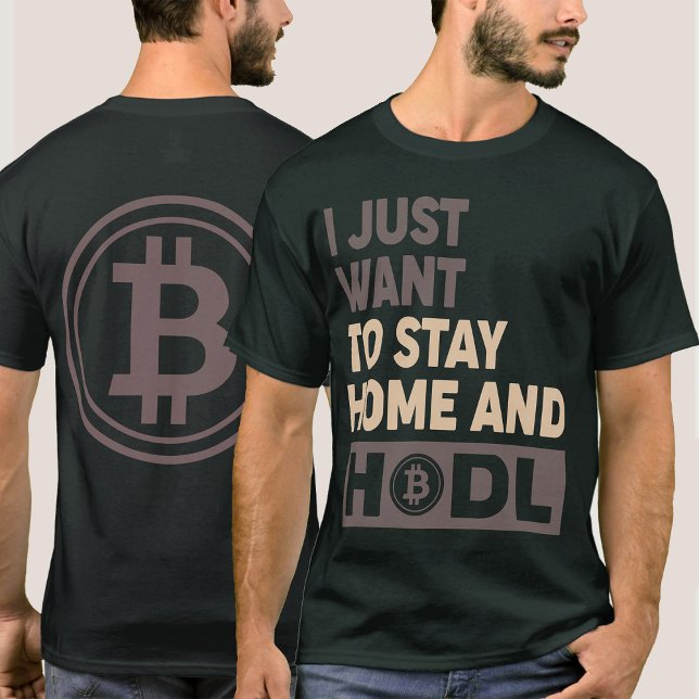 Funny  Hodl Bitcoin Gift Front/Back Logo T-Shirt (Creator Uploaded)
