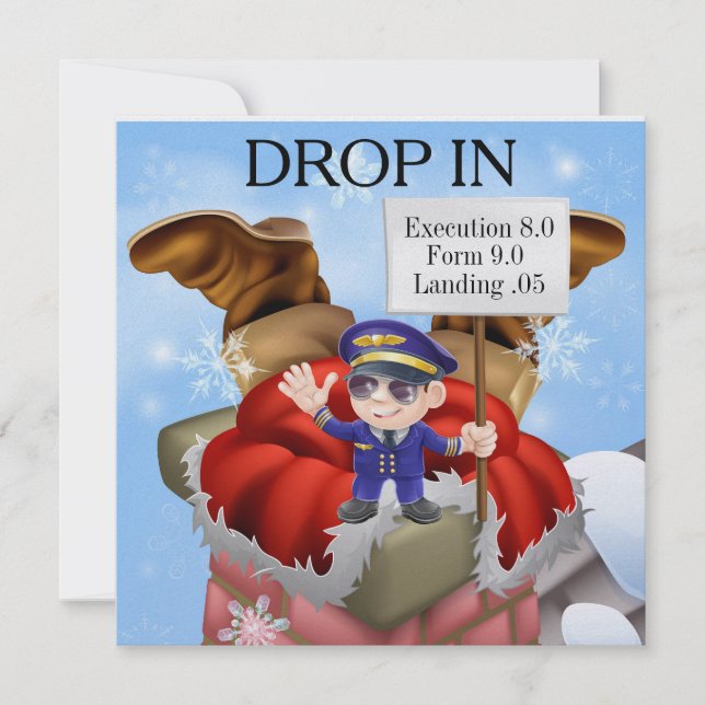 Funny Holiday - Christmas DROP IN Invitation (Front)