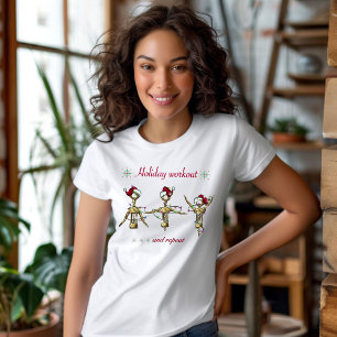 Funny Holiday Christmas Workout T-Shirt