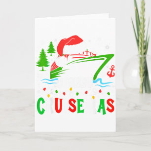 Funny Holiday Cruising Trip Xmas Lights Matching V Card