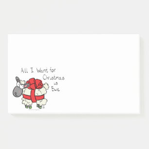 Funny Holiday Cute Sheep Christmas Cartoon Post-it Notes