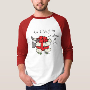 Funny Holiday Cute Sheep Christmas Cartoon T-Shirt