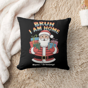 Funny Holiday Gift Bringer Humour Festive Winter Cushion