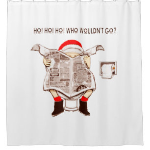 funny holiday home decor shower curtain