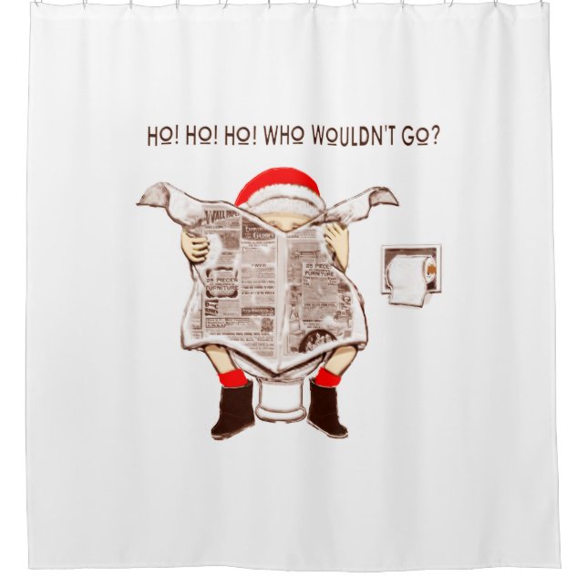 funny holiday home decor shower curtain (Front)
