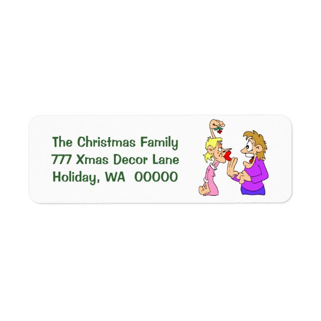 Funny Holiday Joke Xmas Envelope  Labels (Front)