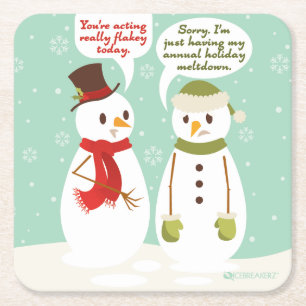 FUNNY HOLIDAY MELTDOWN CHRISTMAS COASTERS
