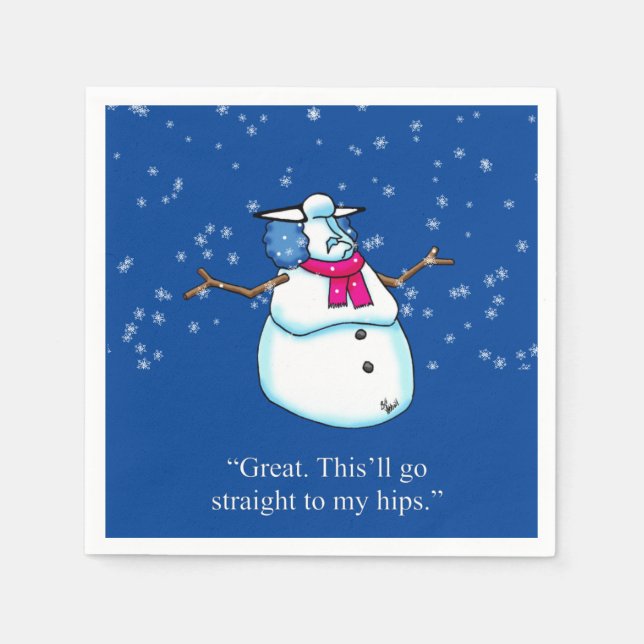 Funny Holiday Seasonal Humour Napkins  (Front)