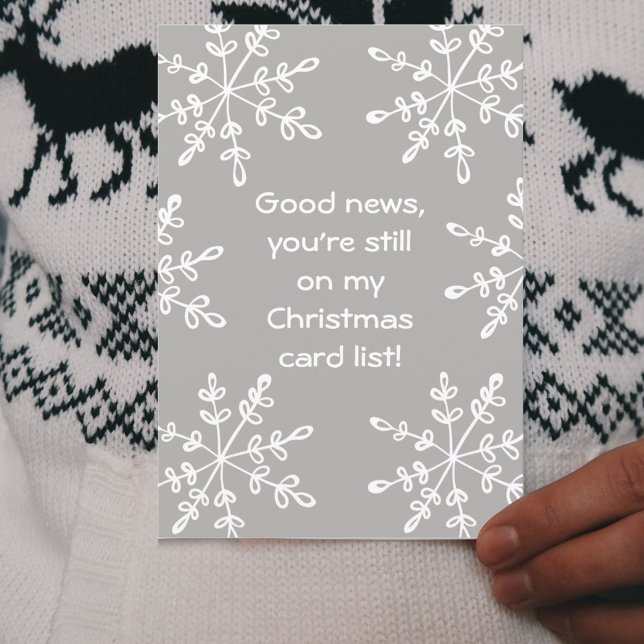 Funny Holiday Snowflake Christmas Card (Creator Uploaded)