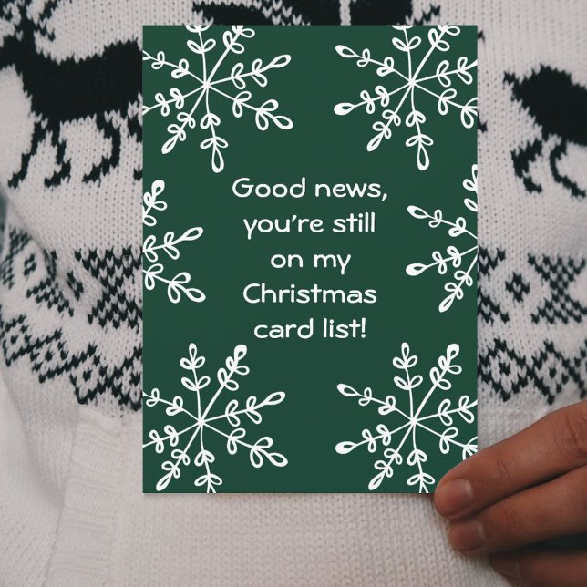 Funny Holiday Snowflake Christmas Card (Creator Uploaded)