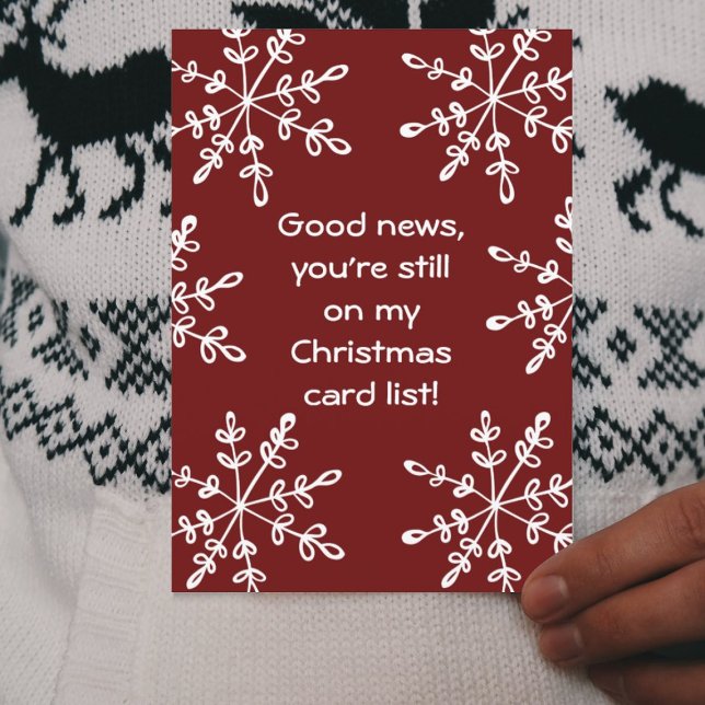 Funny Holiday Snowflake Christmas Card (Creator Uploaded)