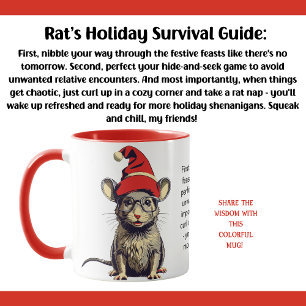 Funny Holiday Survival Tips From A Rat Mug