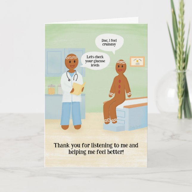 Funny Holiday Thank You Card For Medical Doctor (Front)