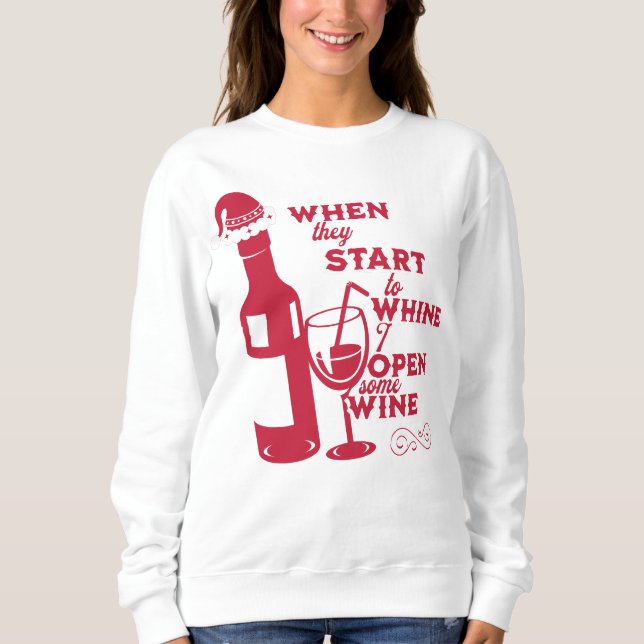 Funny Holiday Wine Lover Sweater (Front)