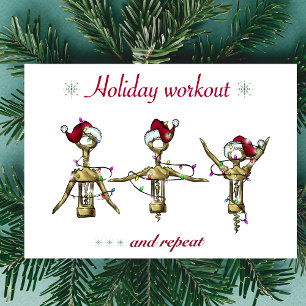 Funny Holiday Workout Christmas Card