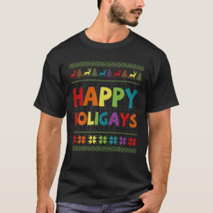Funny Holigays Rainbow Party Gay Christmas LGBT Xm T-Shirt