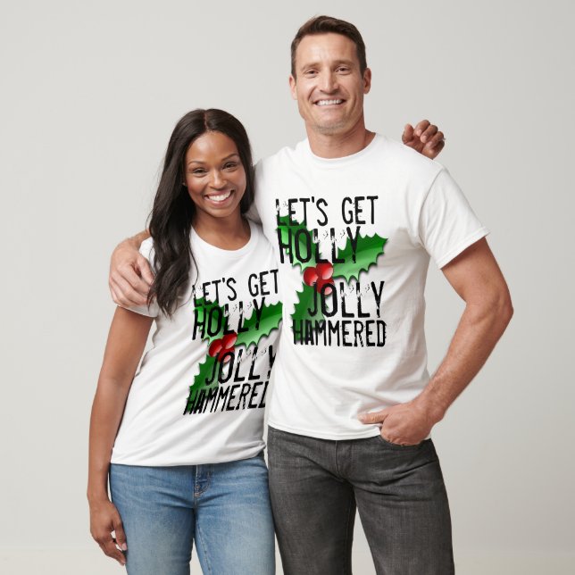 Funny Holly Jolly Leaves T-Shirt (Unisex)