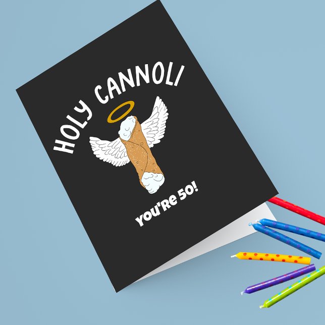 Funny Holy Cannoli Italian Themed Custom Year Card (Creator Uploaded)
