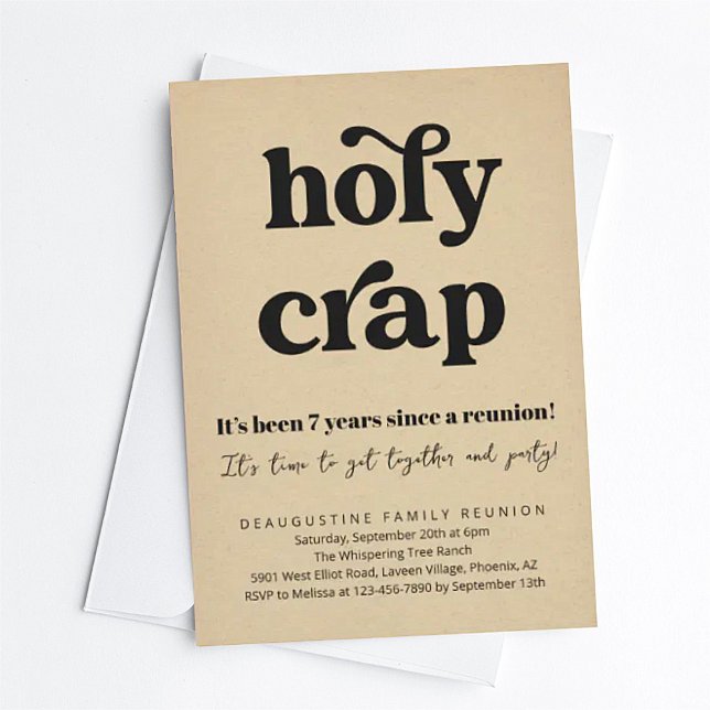 Funny Holy Crap Family Reunion Invitation (Creator Uploaded)