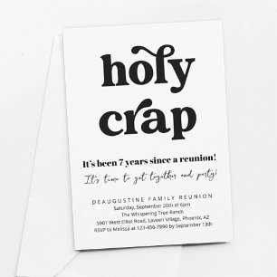 Funny Holy Crap Family Reunion Invitation