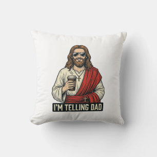 Funny Holy Father Coffee Vintage Engraving Shirt D Cushion