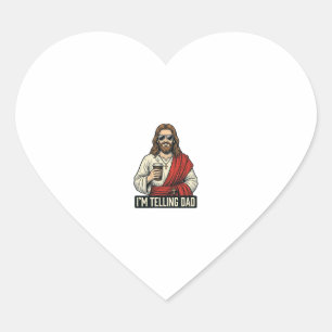 Funny Holy Father Coffee Vintage Engraving Shirt D Heart Sticker