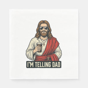 Funny Holy Father Coffee Vintage Engraving Shirt D Napkin