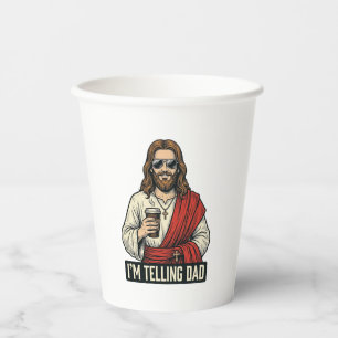 Funny Holy Father Coffee Vintage Engraving Shirt D Paper Cups
