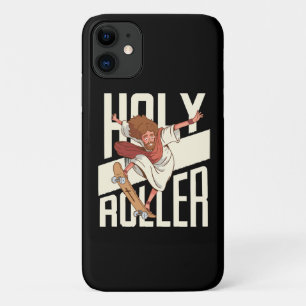 Funny Holy Roller Skateboarding Jesus Case-Mate iPhone Case