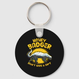 Funny Honey Badger Don't Give A Sh-t Novelty Honey Key Ring