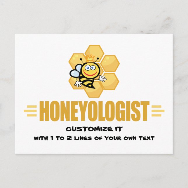 Funny Honey Bee Postcard (Front)