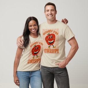 Funny Honey Crisp Cartoon Apple Character T-Shirt