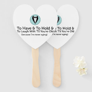 Funny Honey Wedding Vows Hand Fan