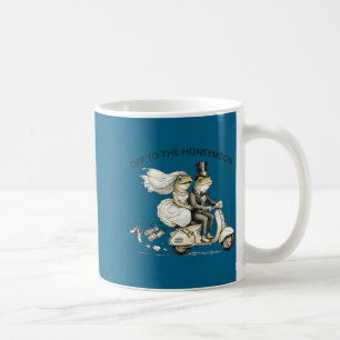 Funny honeymoon bride and groom matching newlywed coffee mug