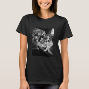Funny Hood Cats playing poker Thug Cats T-Shirt