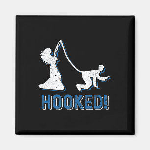 Funny Hooked Bride Groom New Marriage Fishing Love Magnet