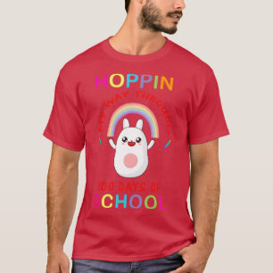 Funny Hoppin My Way Through 100 Days Of School Hap T-Shirt