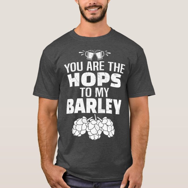Funny Hops Barley Beer IPA Craft Brewery T-Shirt (Front)