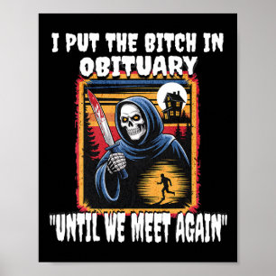 Funny Horror Grim Reaper Costume Adult Men T Shirt Poster