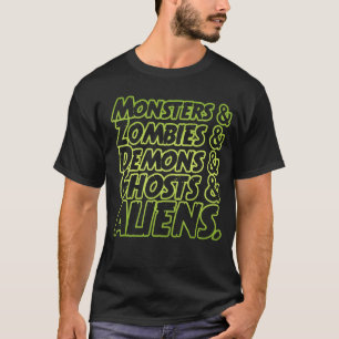Funny Horror Movie Fan Gift Creepy Horror Creature T-Shirt