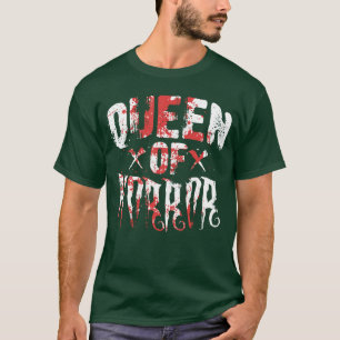 Funny Horror Movie Gift Scary Queen Of Horror Moth T-Shirt