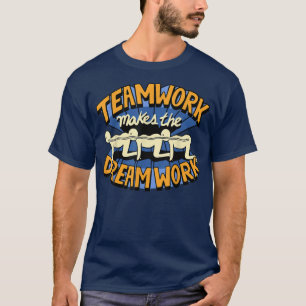 Funny Horror Movie Halloween Team Work Make Dream T-Shirt