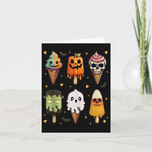 Funny Horror Summer Popsicle Halloween Ice Cream S Card