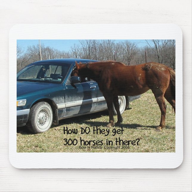 Funny Horse "300 Horse" Mouse Pad (Front)