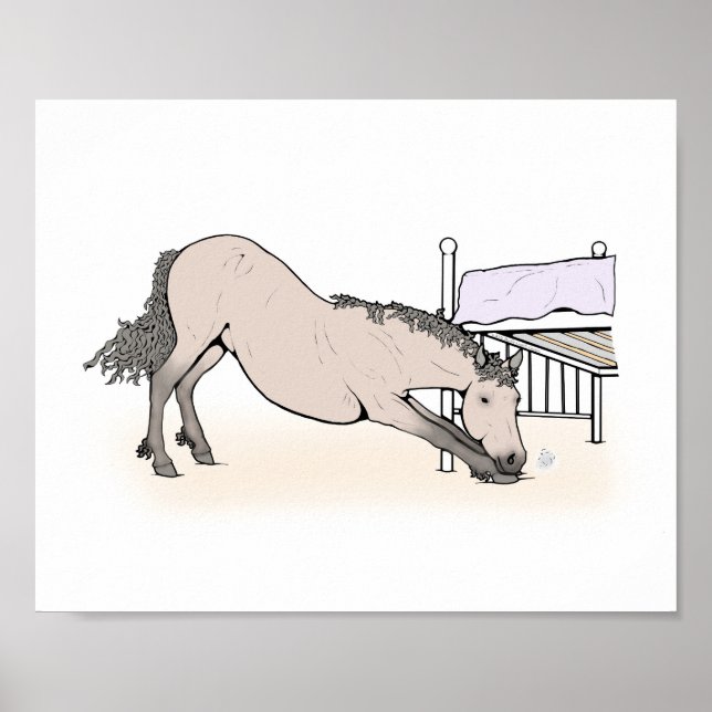 Funny Horse Art Print | Whimsical Home Decor (Front)